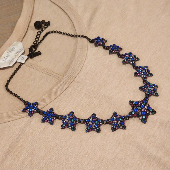 Brand New!! KATE SPADE NY: Bright Star| Multicolor Stones|Crystals|Black Metal - Picture 4 of 13